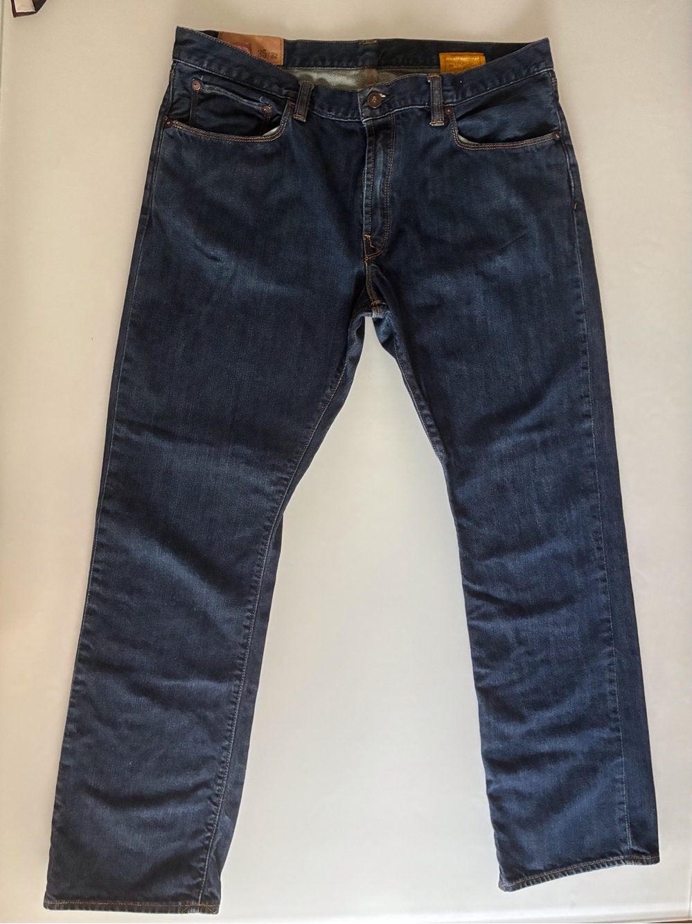 Gap Men's Dark Blue 1969 Straight-Leg Jeans - 35 W